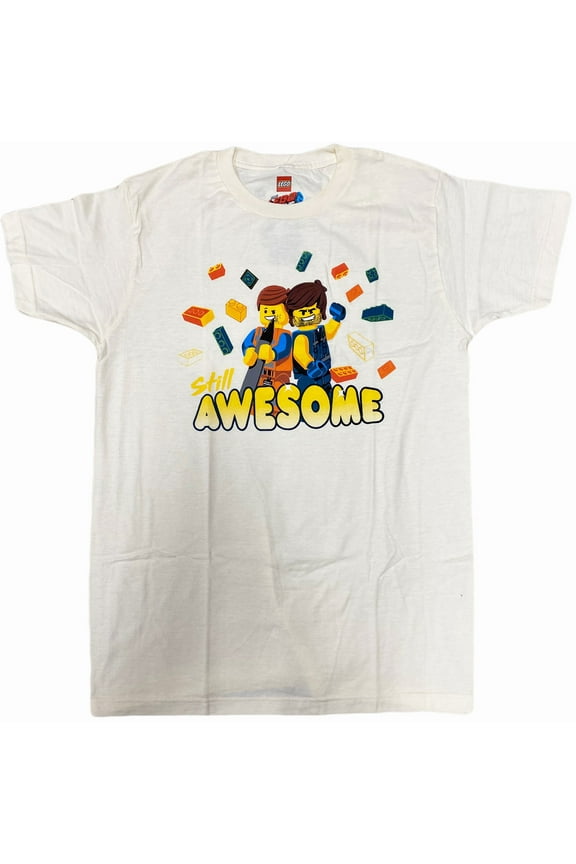 The Lego Movie Still Awesome Adult T-Shirt (XX-Large, Light Yellow)
