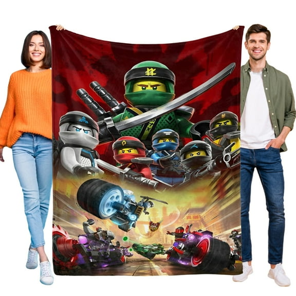 The Lego Ninjago Movie Flannel Blanket 39*59 inch Soft And Comfortable With Clear Patterns And Easy Cleaning