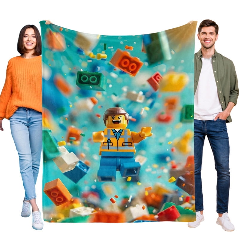 The Lego Ninjago Movie Flannel Blanket 39*59 inch Soft And Comfortable With Clear Patterns And Easy Cleaning