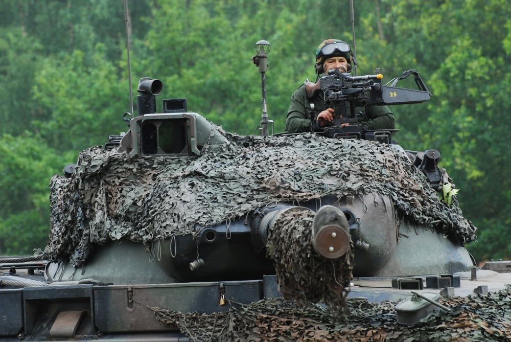 The Leopard 1A5 main battle tank Canvas Art - Luc De JaegerStocktrek Images (17 x 12)