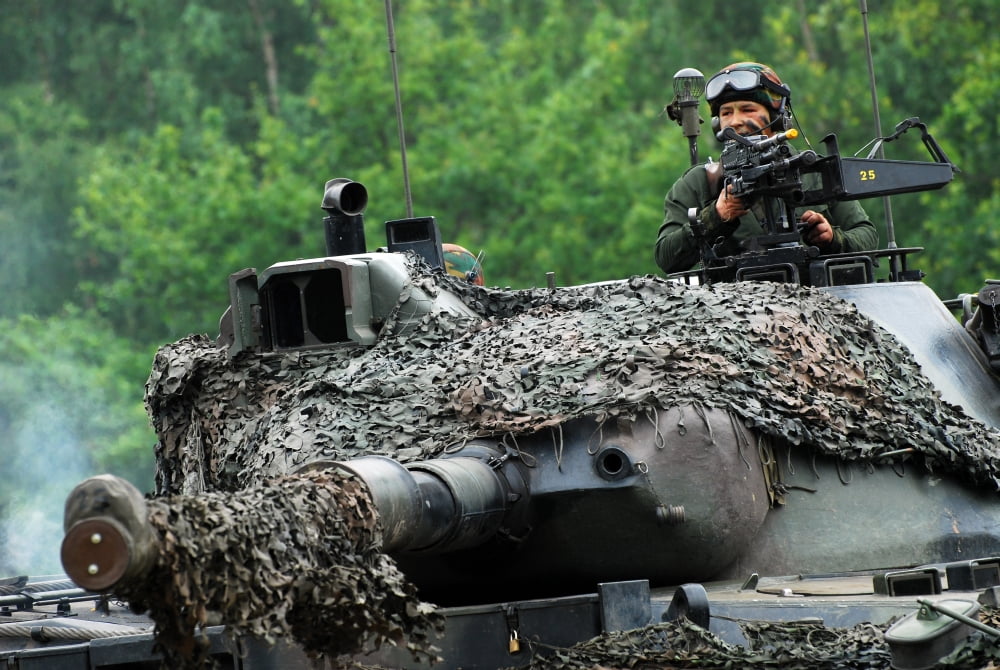 The Leopard 1A5 main battle tank Canvas Art - Luc De JaegerStocktrek Images (34 x 23)