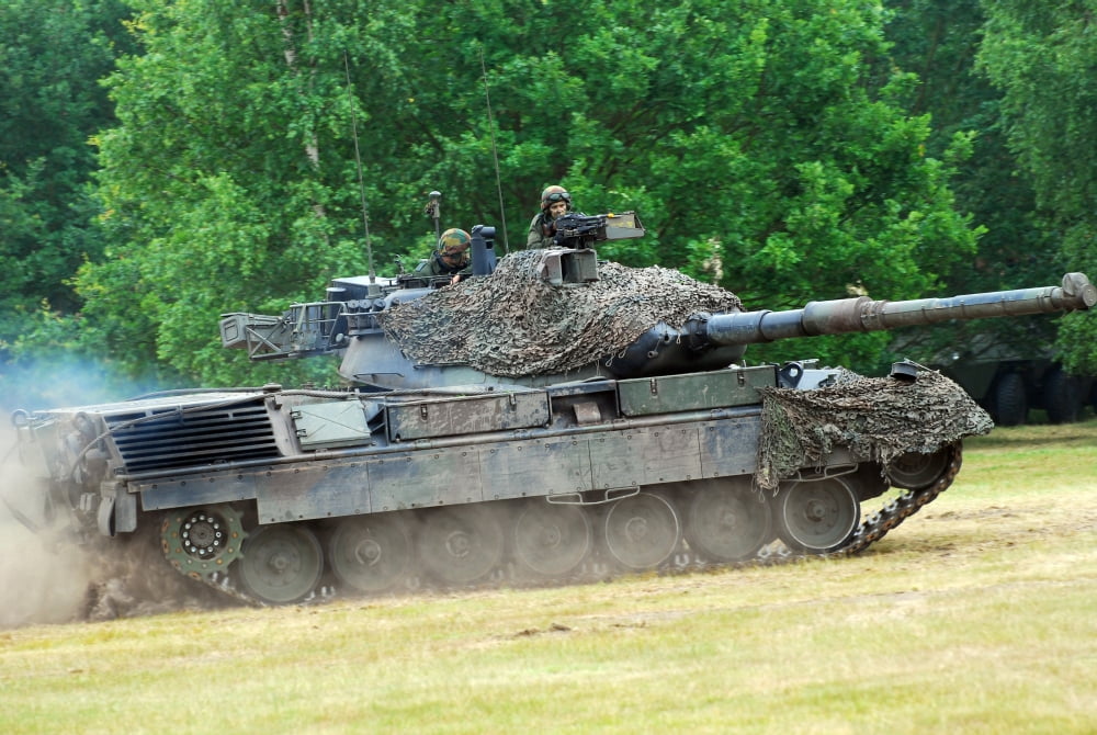 The Leopard 1A5 main battle tank Canvas Art - Luc De JaegerStocktrek Images (34 x 23)