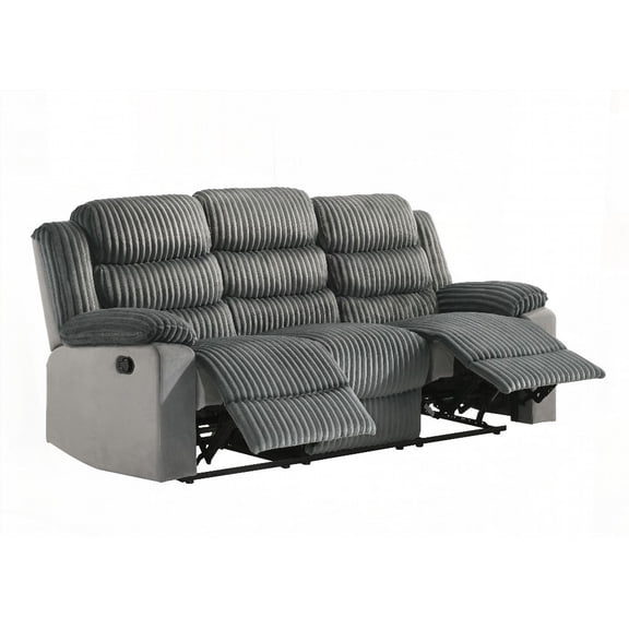 The Lesley Gray Corduroy & Velvet Motion Sofa Featuring Wooden Inner Frame