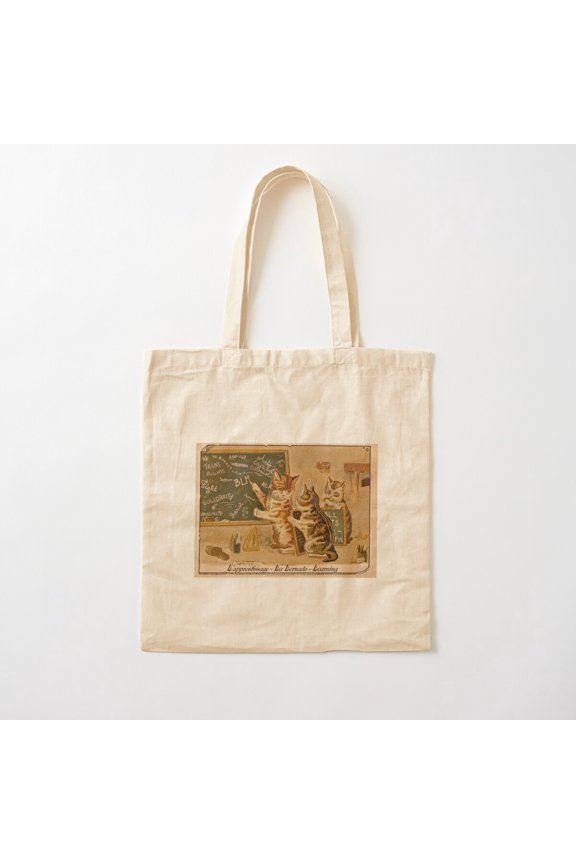 The Lesson, Cats In The School Of Anarchy Canvas Tote Bags, Reusable Shopping Bag