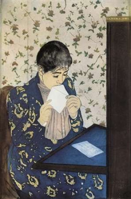 The Letter 1891 Canvas Art - Mary Cassatt (24 x 36)