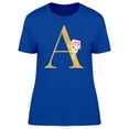 thumbnail image 1 of The Letter A With Flowers Tee Women's -Image by Shutterstock, 1 of 1