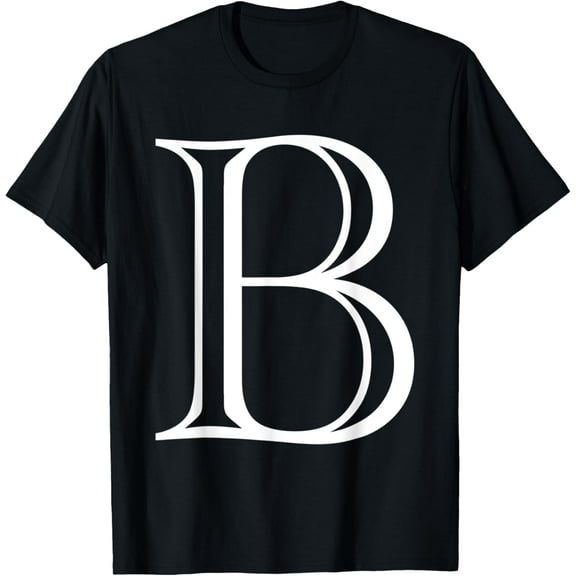 The Letter B Classic Style Capital Alphabet Monogram Initial T-Shirt