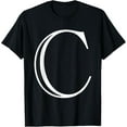 thumbnail image 1 of The Letter C Classic Style Capital Alphabet Monogram Initial T-Shirt, 1 of 4
