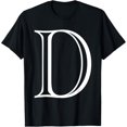 thumbnail image 1 of The Letter D Classic Style Capital Alphabet Monogram Initial T-Shirt, 1 of 4