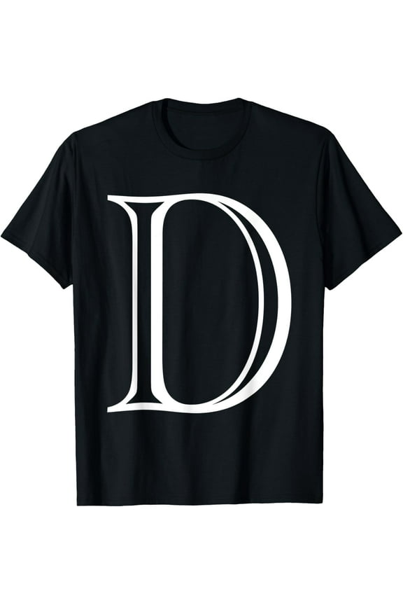 The Letter D Classic Style Capital Alphabet Monogram Initial T-Shirt