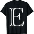 thumbnail image 1 of The Letter E Classic Style Capital Alphabet Monogram Initial T-Shirt, 1 of 4