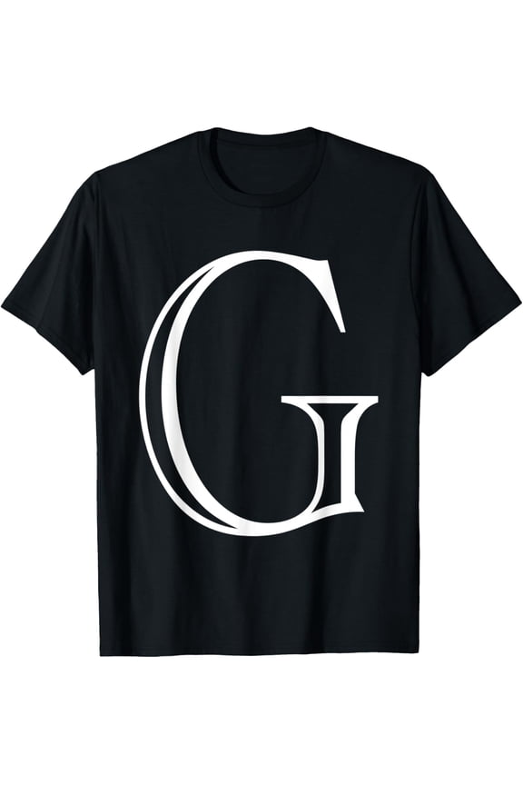 The Letter G Classic Style Capital Alphabet Monogram Initial T-Shirt