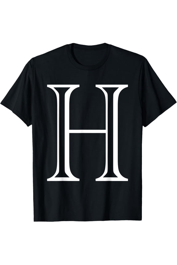 The Letter H Classic Style Capital Alphabet Monogram Initial T-Shirt