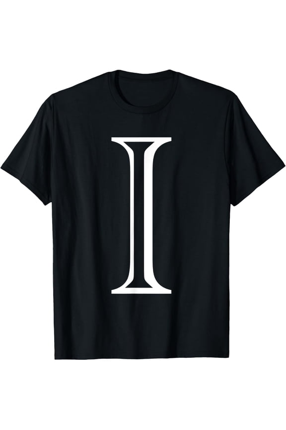 The Letter I Classic Style Capital Alphabet Monogram Initial T-Shirt
