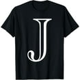 thumbnail image 1 of The Letter J Classic Style Capital Alphabet Monogram Initial T-Shirt, 1 of 4