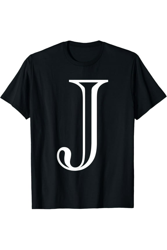 The Letter J Classic Style Capital Alphabet Monogram Initial T-Shirt