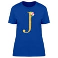 thumbnail image 1 of The Letter J With Flowers Tee Women's -Image by Shutterstock, 1 of 1