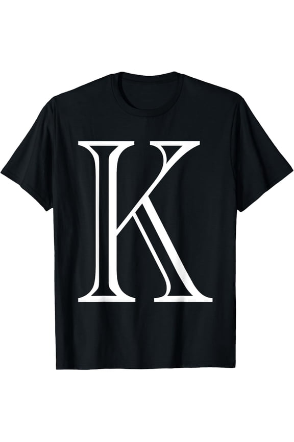 The Letter K Classic Style Capital Alphabet Monogram Initial T-Shirt