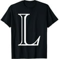 thumbnail image 1 of The Letter L Classic Style Capital Alphabet Monogram Initial T-Shirt, 1 of 4