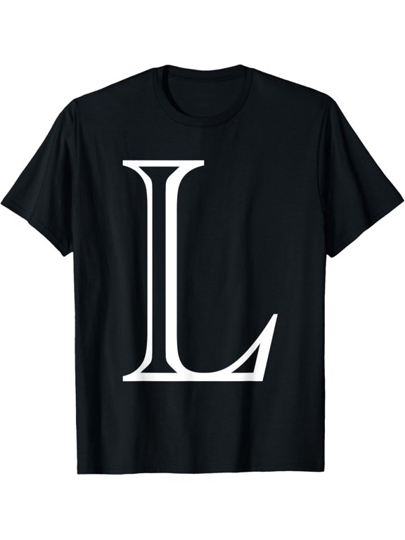 The Letter L Classic Style Capital Alphabet Monogram Initial T-Shirt