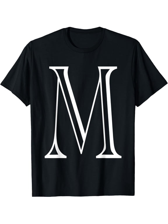 The Letter M Classic Style Capital Alphabet Monogram Initial T-Shirt