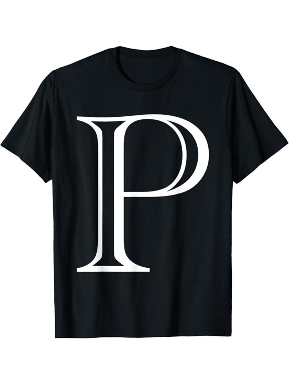 The Letter P Classic Style Capital Alphabet Monogram Initial T-Shirt