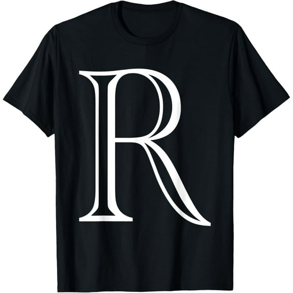 The Letter R Classic Style Capital Alphabet Monogram Initial T-Shirt