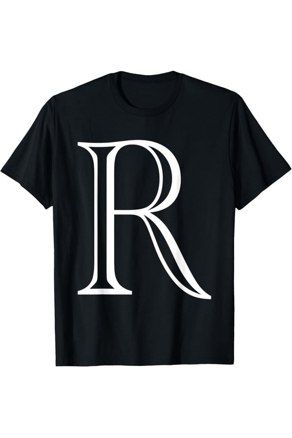 The Letter R Classic Style Capital Alphabet Monogram Initial T-Shirt