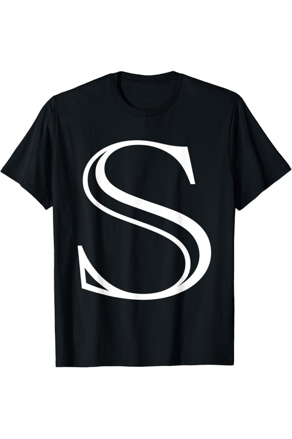 The Letter S Classic Style Capital Alphabet Monogram Initial T-Shirt