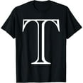 thumbnail image 1 of The Letter T Classic Style Capital Alphabet Monogram Initial T-Shirt, 1 of 4