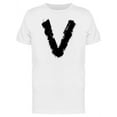 thumbnail image 1 of The Letter V In Grunge Brush Tee Men's -Image by Shutterstock, 1 of 2