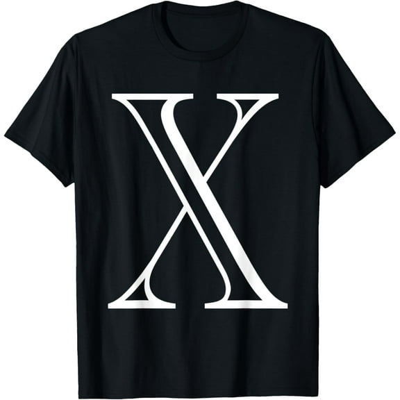 The Letter X Classic Style Capital Alphabet Monogram Initial T-Shirt