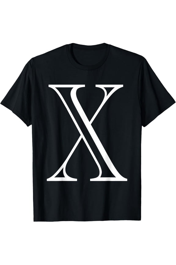 The Letter X Classic Style Capital Alphabet Monogram Initial T-Shirt