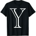 thumbnail image 1 of The Letter Y Classic Style Capital Alphabet Monogram Initial T-Shirt, 1 of 4