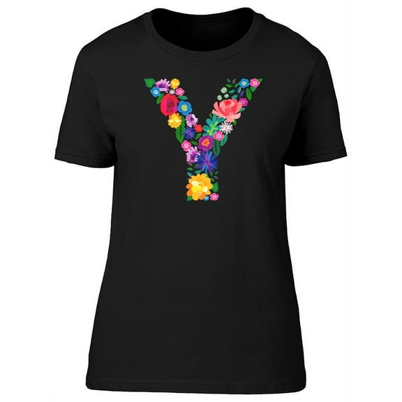 The Letter Y Made Of Flowers Tee Women's -Image by Shutterstock