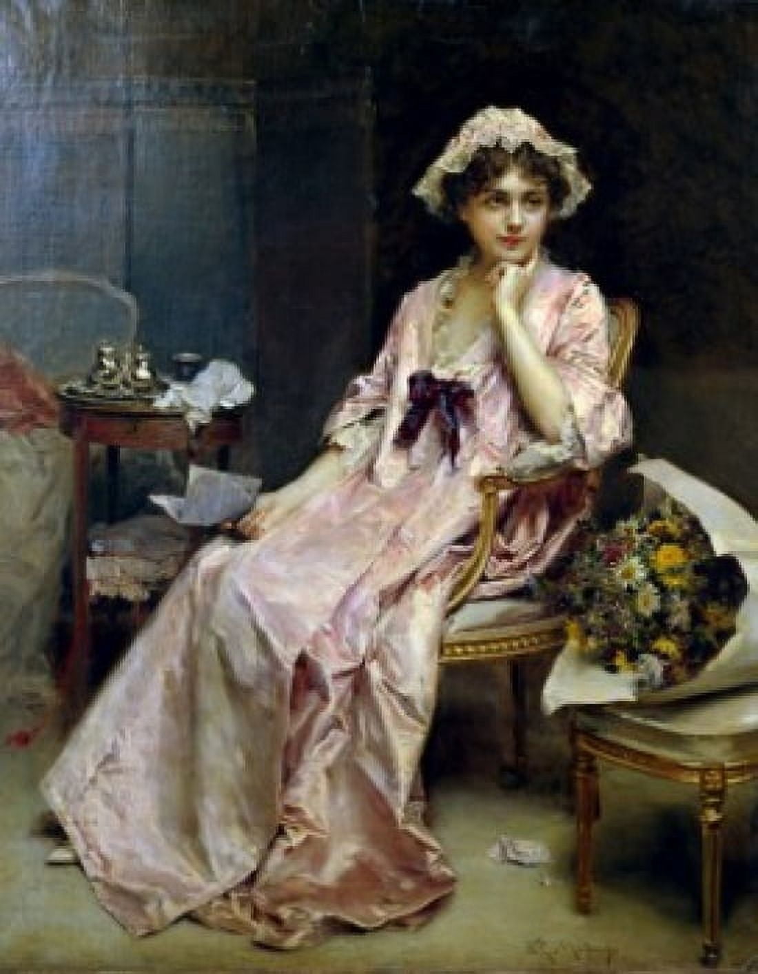 The Letter by Federico de Madrazo y Kuntz (815-1894) Canvas Art - Federico de Madrazo y Kuntz (18 x 24)