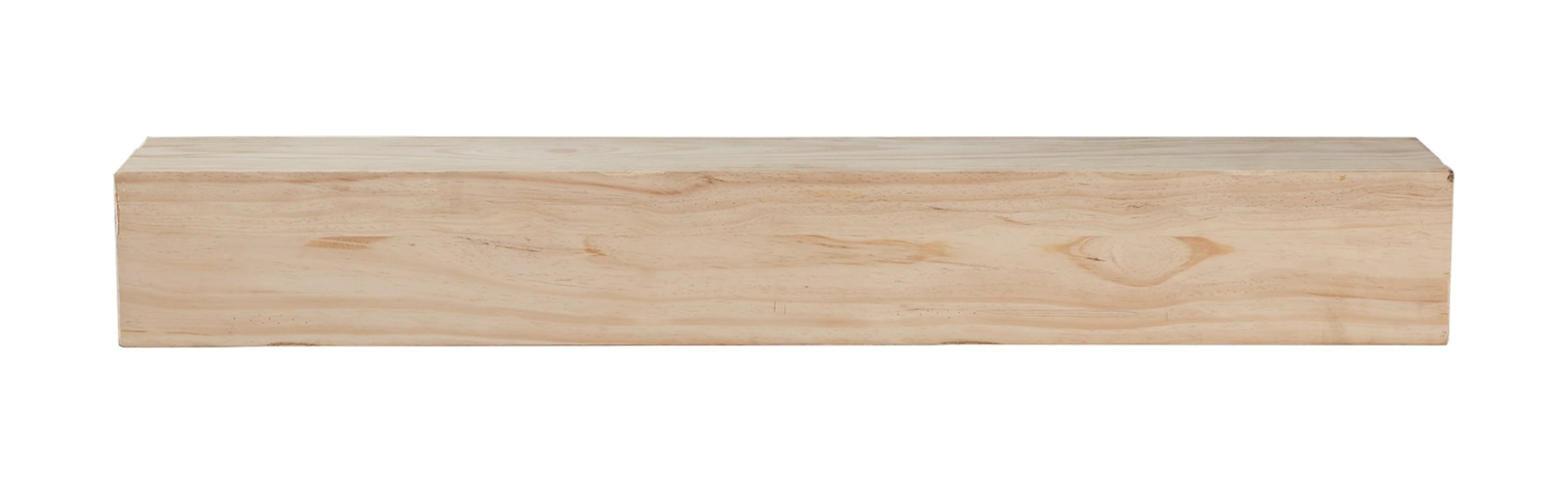 The Lexington 72" Pine Wood Mantel Shelf Unfinished Paint & Stain Grade
