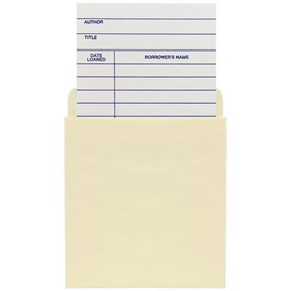 The Library Store Classroom and Library Book Pocket Book Card Combo Pack 500 Each per Package