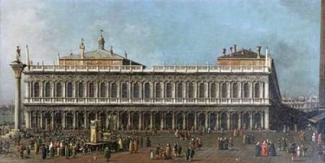 The Library and The Piazetta Venice Canvas Art - Giovanni Antonio Canal (10 x 20)
