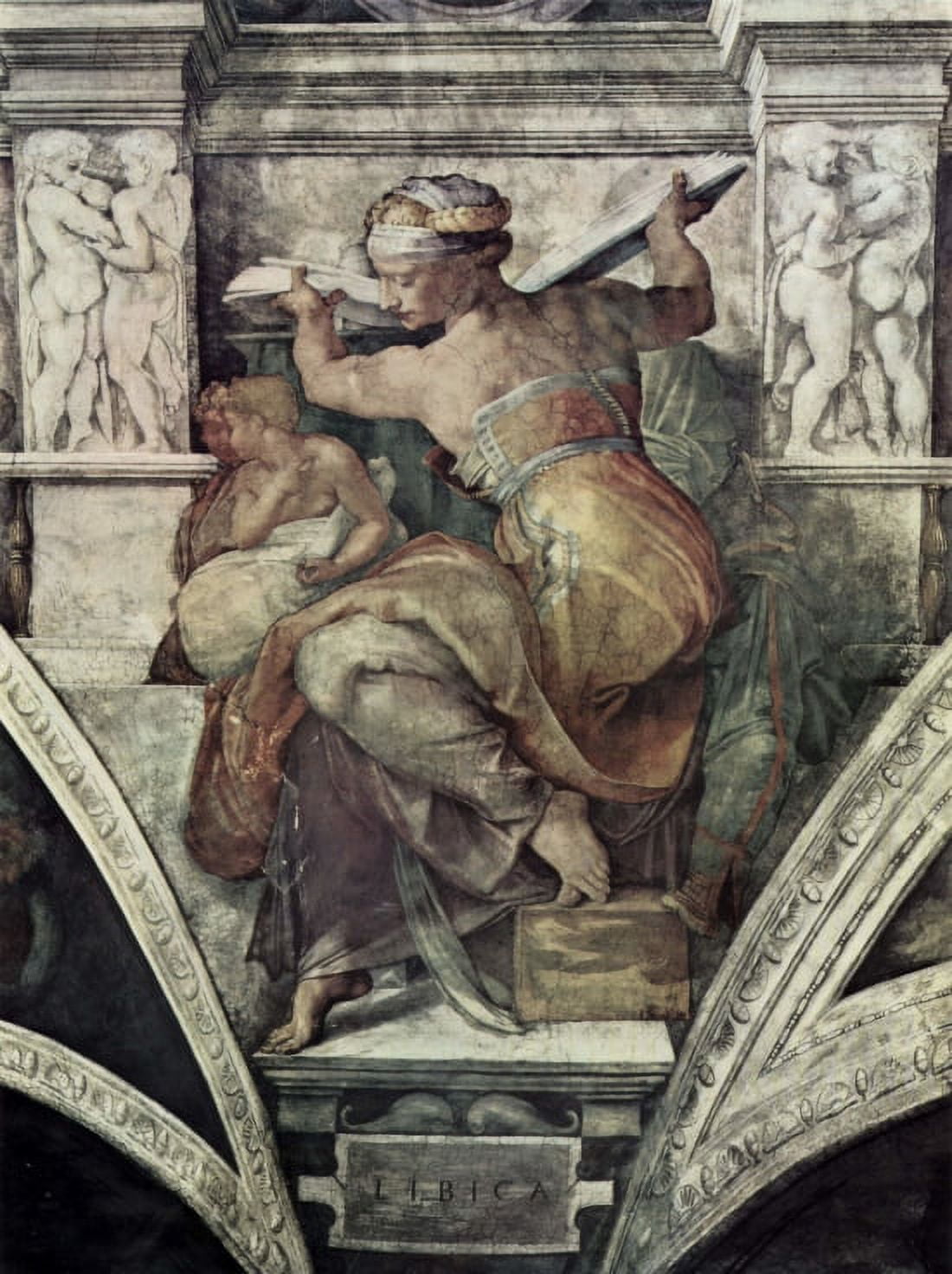 The Libyan Sib Canvas Art - Michelangelo Buonarroti (18 x 24)