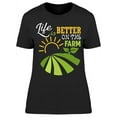 thumbnail image 1 of The Life Is Better On The Farm T-Shirt Women -Image by Shutterstock Women T-Shirt, Female XX-Large, 1 of 2