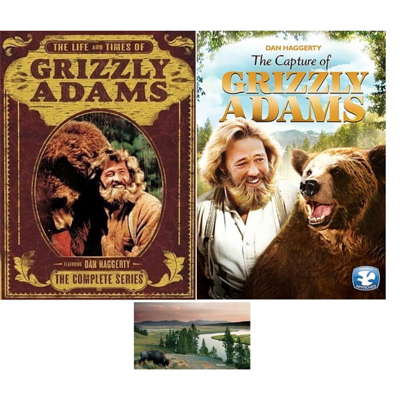 The Life and Times of Grizzly Adams & The Capture of Grizzly Adams: The Complete Collection DVD Set Includes Glossy Print Yosemite Art Card