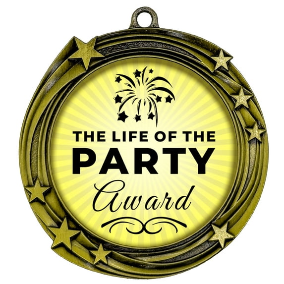 The Life of the Party Award Stars Design Medal | Celebration and Appreciation Prize For Friends
