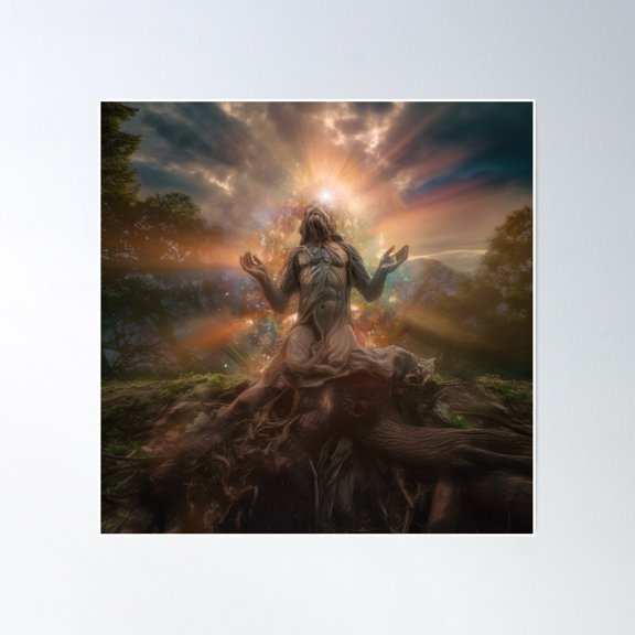 The Light Giver Poster Wall Art, Modern Wall Decor, 16x16 UNFRAMED