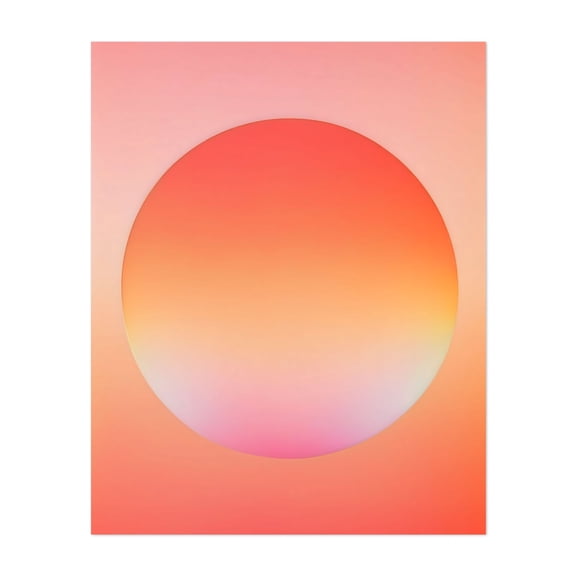 The Light Within - India Digital Art Abstract Sunset Minimalist Modern Art Geometric Pastel Unframed Wall Art Print 6 x 8 inches