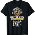 thumbnail image 1 of The Light of Unity can Illuminate the Earth - Baha'i Tee T-ShirtMen and women, Black T-shirt, size: Extra large, 1 of 4