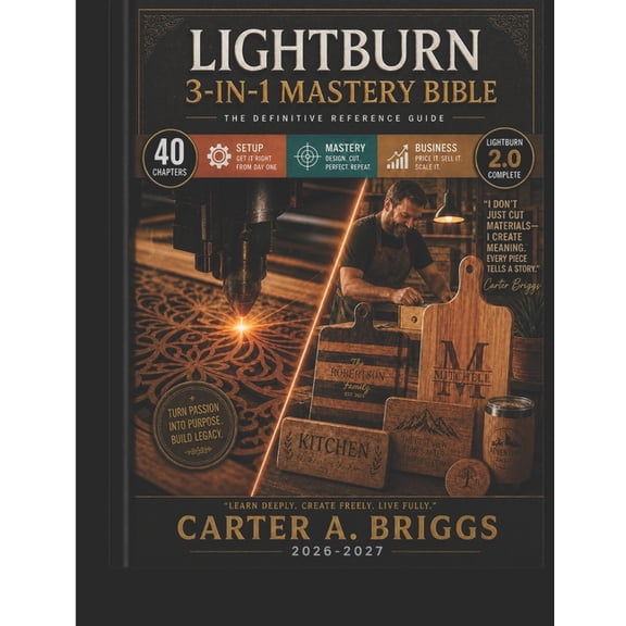 The Lightburn 3-In-1 Mastery Bible 2026: Complete Software Setup & Interface Mastery Professional Laser Cutting & Engrav, (Paperback)