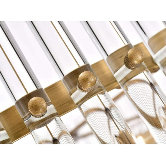 The Lighting Store Casandra 5-light Brushed Brass Crystal Chandelier Brushed Brass