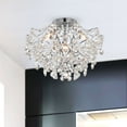 thumbnail image 1 of The Lighting Store Dalia Elegant Indoor 3-light Chrome Crystal Flush Mount, 1 of 5