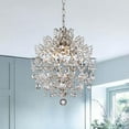 thumbnail image 1 of The Lighting Store Dalia Indoor 3-light Crystal Chandelier Brushed Champagne Silver, 1 of 5